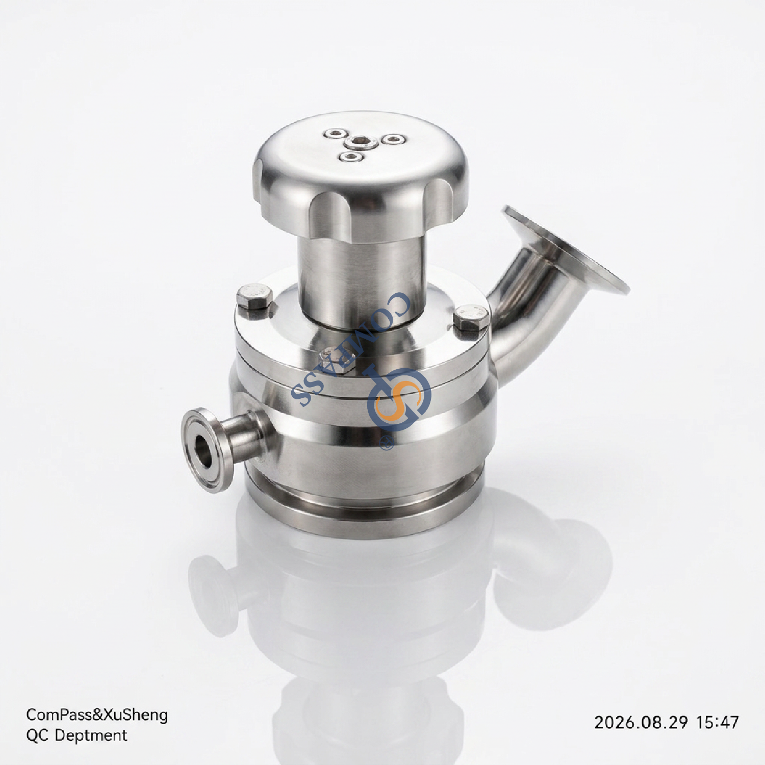New Arrival 25.4MM Hygienic Food Grade AISI316L SMS Sanitation 1'' Manual Aseptic Tri-Clamp Flush Tank Bottom Valve with Steam Port