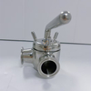 High Quality 38.1MM Sanitary Stainless Steel SS304 SMS Forging Manual Ferrule End Three Ways T-port Plug Valve with Silicone OEM