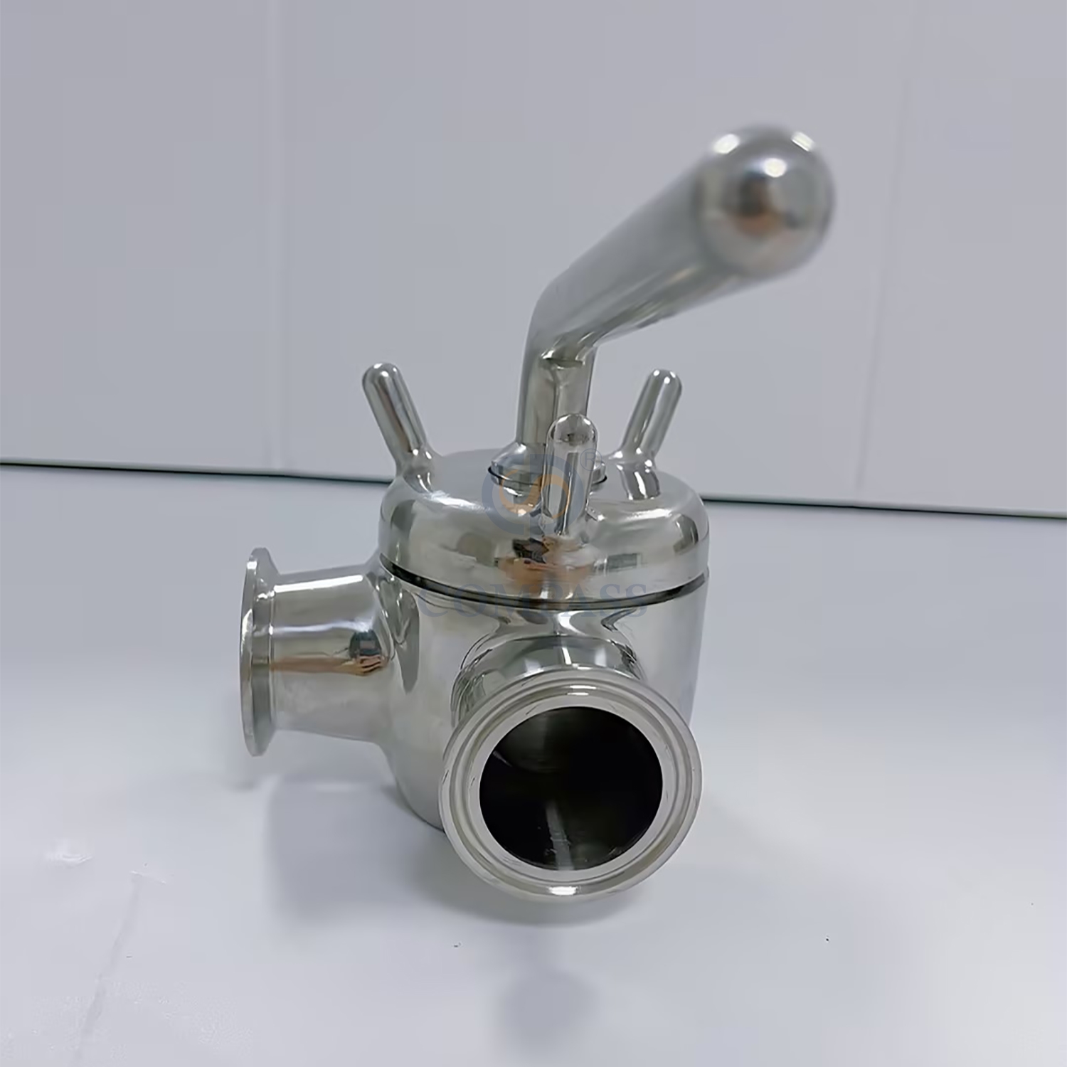 High Quality 38.1MM Sanitary Stainless Steel SS304 SMS Forging Manual Ferrule End Three Ways T-port Plug Valve with Silicone OEM