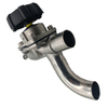 1-1/2 Inch×1/2 Inch High Quality Sanitary Hygienic Stainless Steel SS316L Manual SMS Three-ways Elbow Type Diaphragm Vavle 