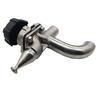 1-1/2 Inch×1/2 Inch High Quality Sanitary Hygienic Stainless Steel SS316L Manual SMS Three-ways Elbow Type Diaphragm Vavle 