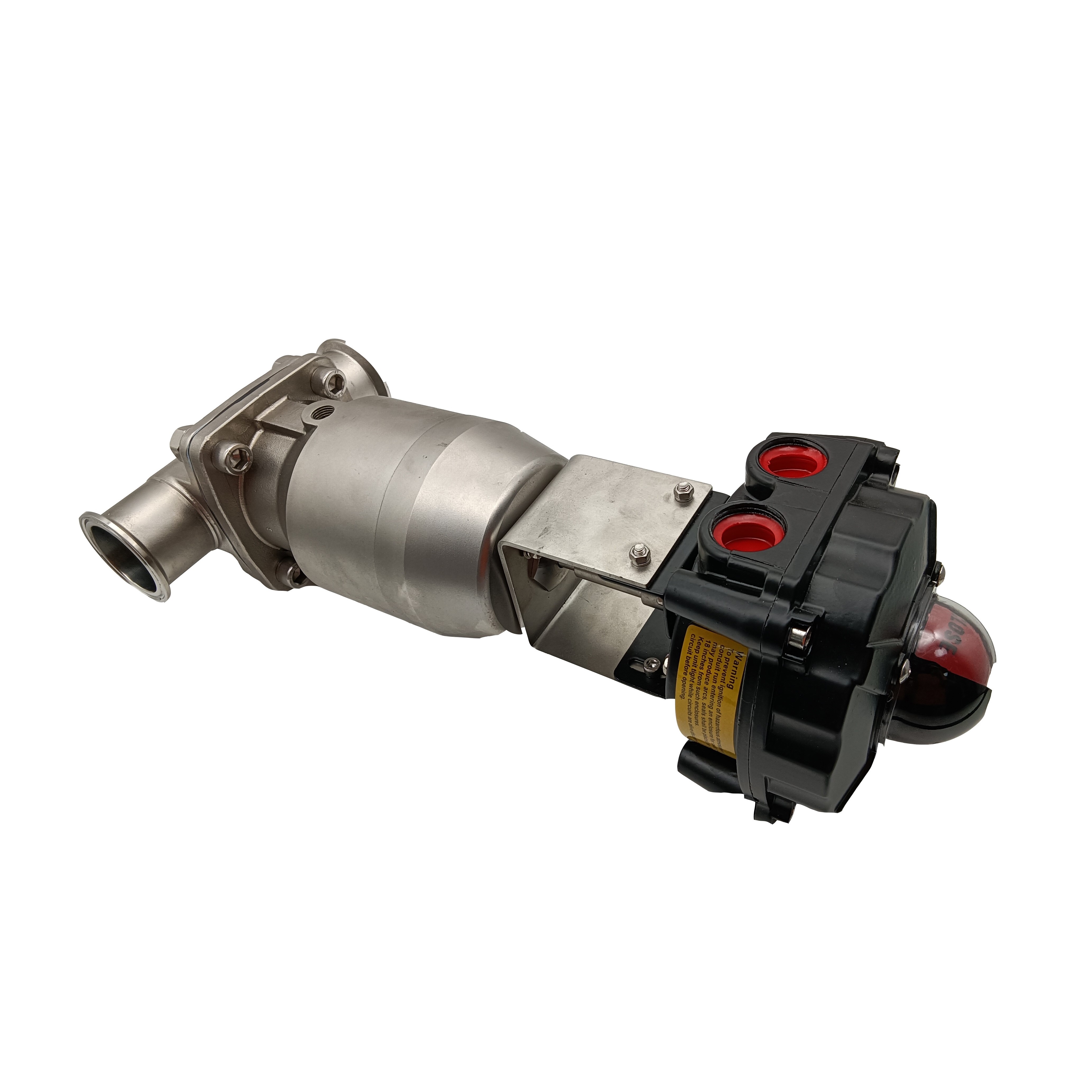 1Inch 25.4MM High Quality Sanitary Hygienic Stainless Steel SS316L Pneumatic SMS Clamp Straight Diaphragm Vavle With Limit Switch