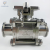 1.5 INCH STAINLESS STEEL MANUAL HIGH PLATFORM THREE-PIECE BALL VALVE WITHOUT HANDLE