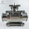 2INCH STAINLESS STEEL MANUAL HIGH PLATFORM THREE-PIECE BALL VALVE WITHOUT HANDLE