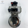SMS PNEUMATIC CLAMP BUTTERFLY VALVE WITH PNEUMATIC ACTUATOR AND SOLENOID VALVE AND LIMIT SWITCH