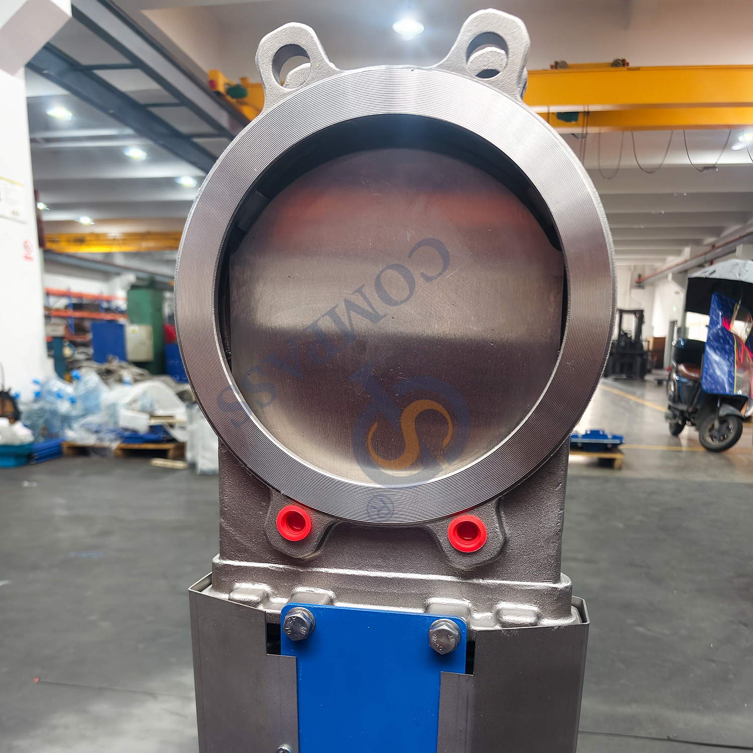 PN10 Double Acting Pneumatic Guillotine Model SS304 DN200 Knife Valve