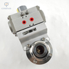 SS316L FOOD GRADE SMS PNEUMATIC MALE/FEMALE BUTTERFLY VALVE WITH PNEUMATIC ACTUATOR