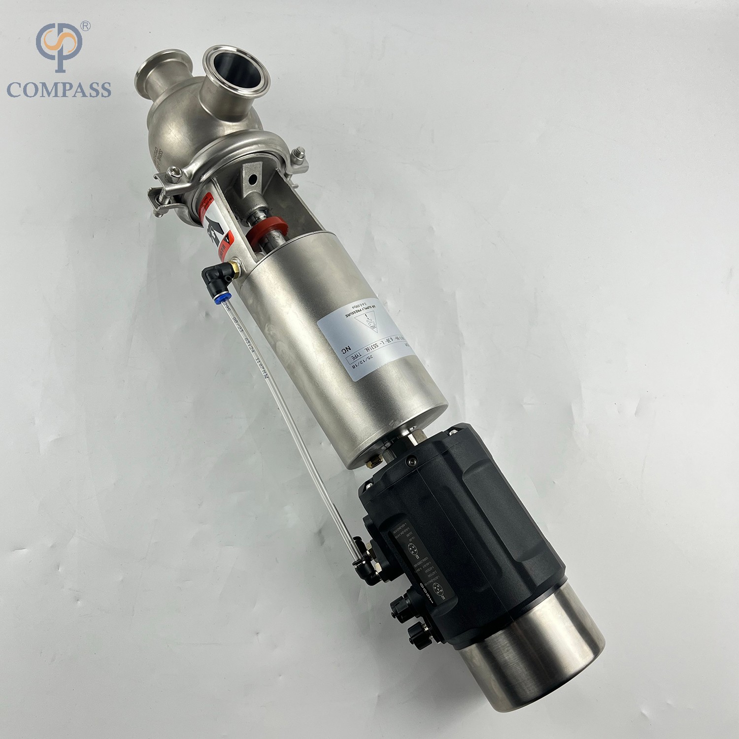 Stainless Steel Sanitary Sanitary TC Flow Regulator Valves With Control Head