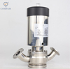 2 Inch Sanitary Stainless Steel Aseptic Flush Bottom Pneumatic Valves with Two Elbow Ends