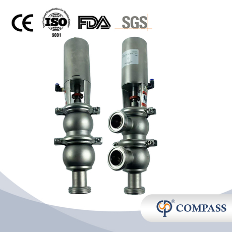 SS316LSMS 21 MODEL PNEUMATIC THREAD DIVERTER VALVE