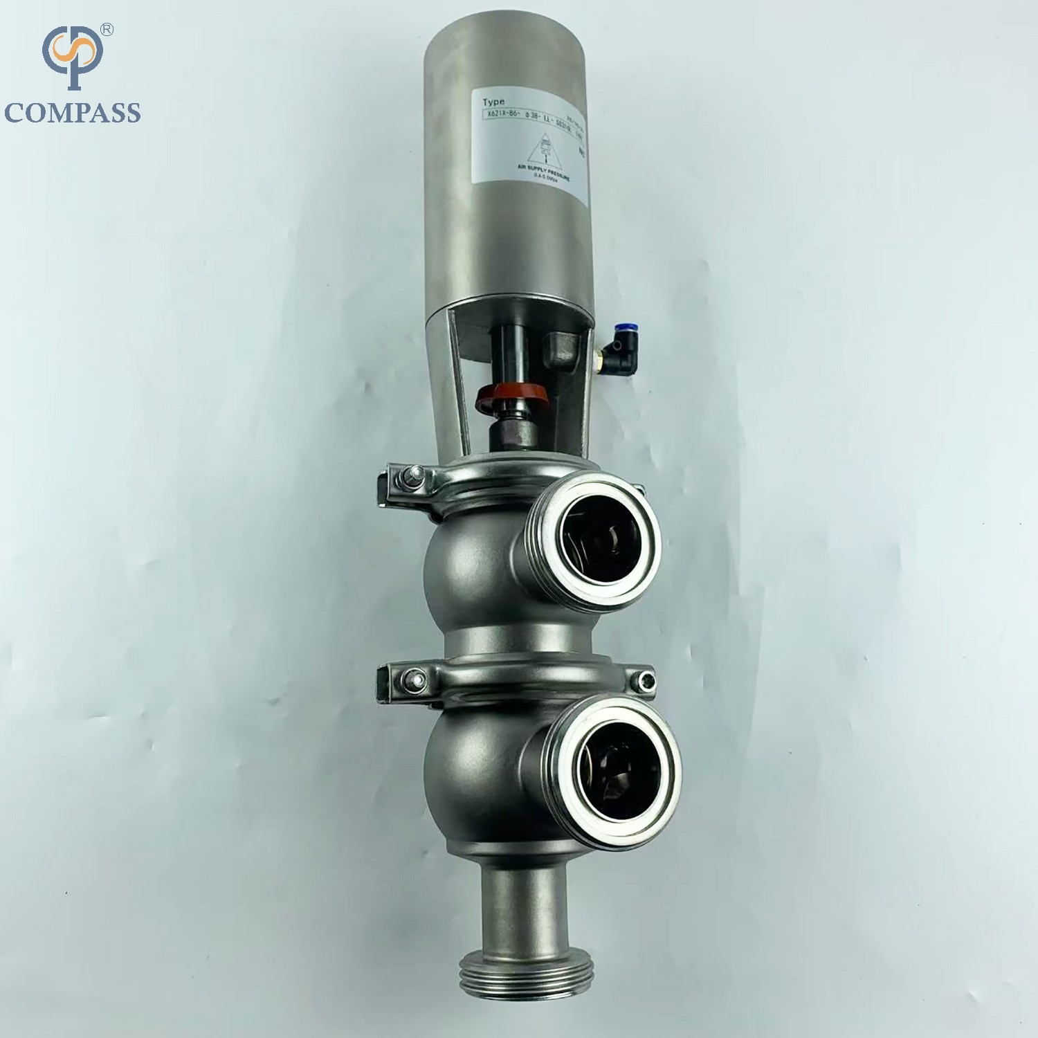SS316LSMS 21 MODEL PNEUMATIC THREAD DIVERTER VALVE