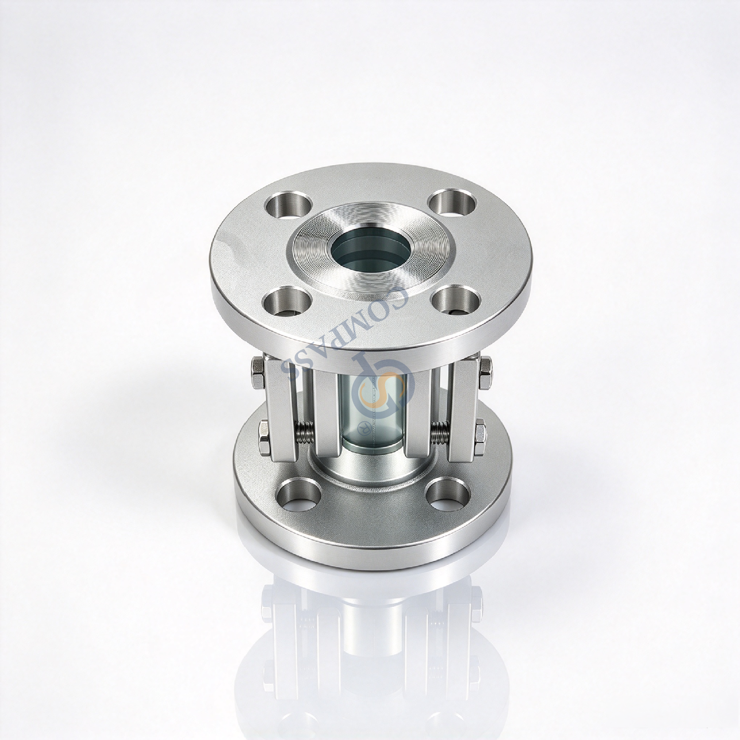 150LBS 1Inch SS304 Flange Cross Sight Glass with PTFE Gasket and Tempered Glass