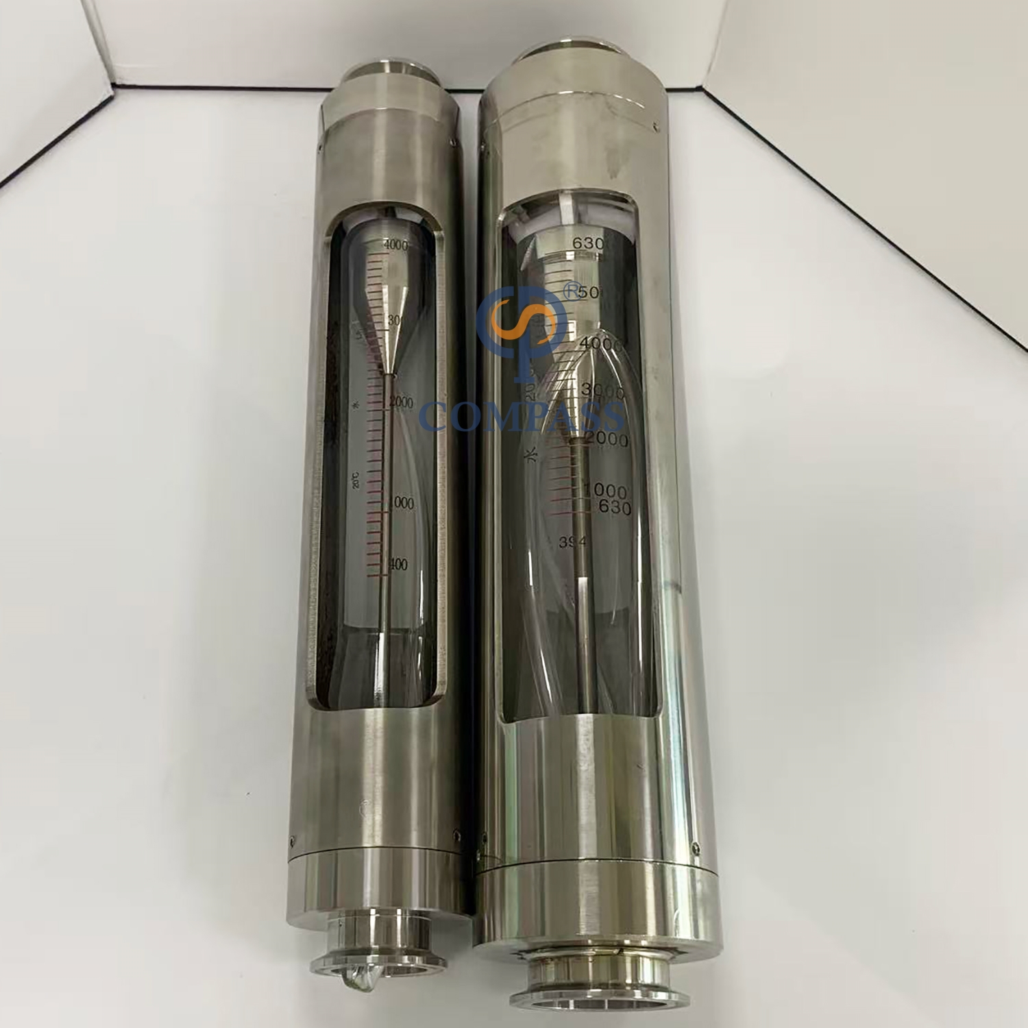 LZB-K30 SS304 Ferrule TC64MM 6000 Lph 2Inch Glass Rotor Flowmeter for Water
