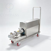 1.5KW-2HP SS316L Sanitary Food Grade OEM Electric Single Screw Pump with Stainless Steel Motor Cover and Trolley and EPDM Stator