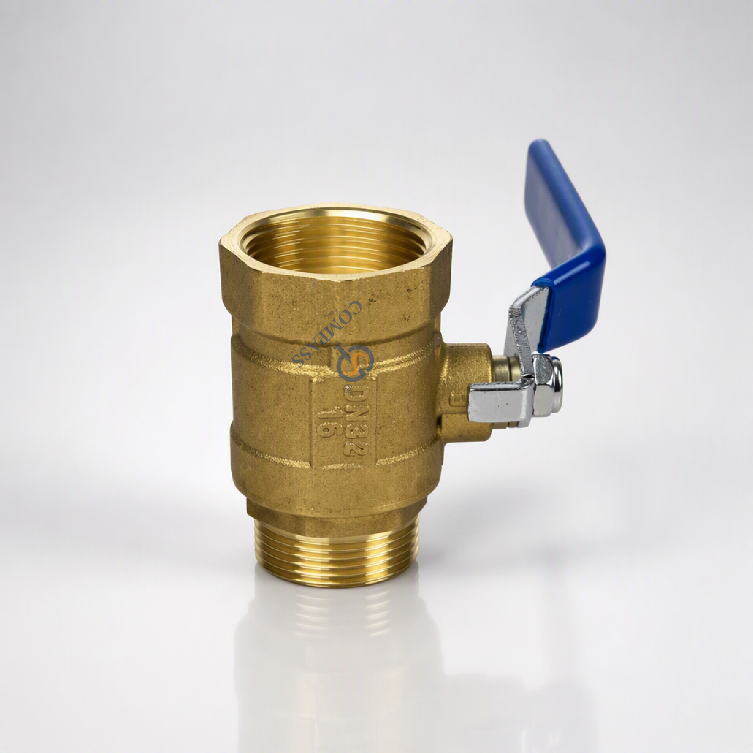 Hot Selling 1-1/4" BSPP Thread Brass Material High Quality Manual Power Female-Male Thread Brass Ball Valve with PTFE Gasket
