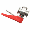 DN50 52MM Sanitary Hygienic Stainless Steel Food Grade SS316L DIN Manual Tri Clamp Butterfly Valve with Plastic Gripple Handle