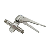 DN25 RD52×1/6 Sanitary Hygienic Stainless Steel Food Grade SS304 Manual Threaded Butterfly Valve with Stainless Steel Gripple Handle