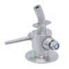 1/2" 12.7mm Manually TC Beer SS304 SS316L Sampling Valves for Beverage Industry