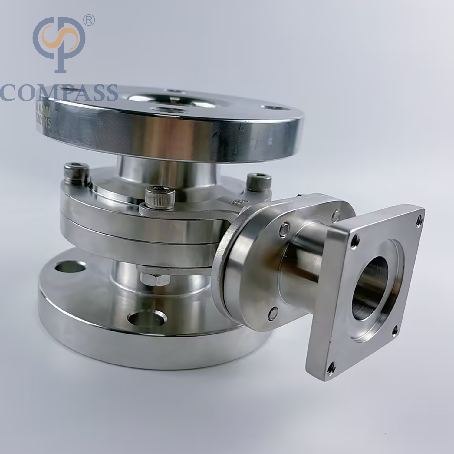Popular Sale 1.5Inch 48.3MM Sanitary Hygienic Stainless Steel Food Grade SS304 150LB Flange Six Petal Powder Flange-type Butterfly Valve