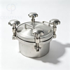 Premium 350MM Hygienic Food Grade AISI316L OD 306MM Outward Round Pressure Tank Manhole Cover with Five M12 SS Handles