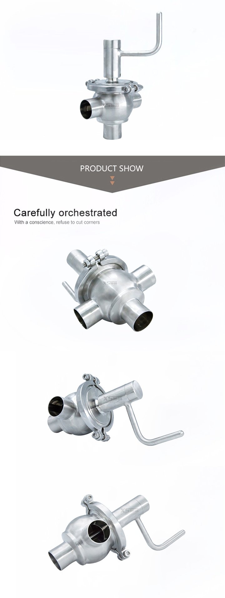 Stainless Steel Sanitary Manual Single Seat Shut off Valve