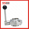 25.4MM AISI316L Stainless Steel Sanitary SMS Weld Butterfly Valves