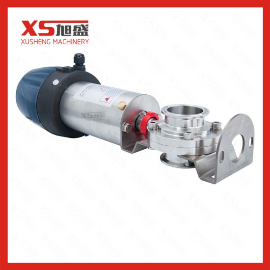 SMS Stainless Steel Pneumatic Mix-Proof Butterfly Valve with Controller