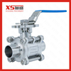 25.4MM Stainless Steel Hygienic SS304 Three Pieces Ball Valves