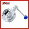 25.4MM Sanitary Manual SS304 Male Butterfly Valves