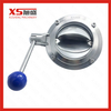 Stainless Steel Ss304 Food Grade Male Threading Weld Butterfly Valve