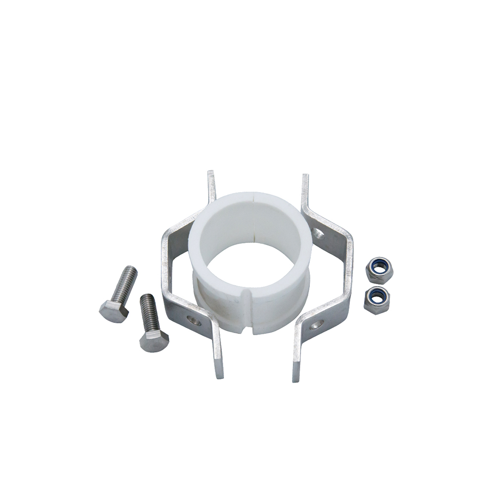 Stainless Steel Heavy Hex Pipe Holder with Rubber Grommets