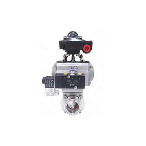 Stainless Steel Sanitary Pneumatic Actuator Tri Clamp Butterfly Valves with Actuator