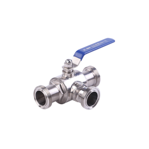 Stanitary Stainless Steel Three Way Thread Ball Valve