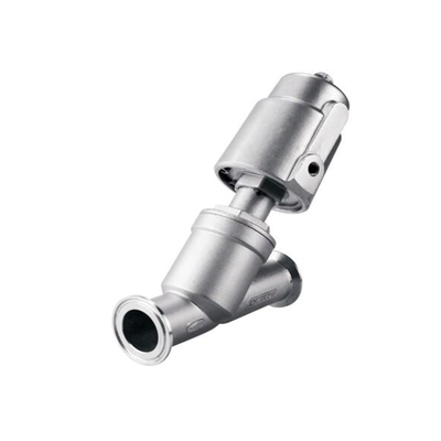 Sanitary Stainless Steel Pneumatical Clamp Angle Seat Valve with Stainless Steel Actuator