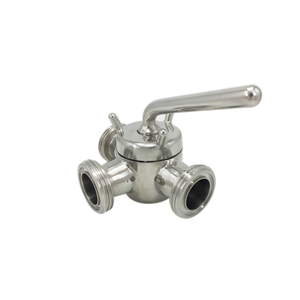 Stanitary Stainless Steel Three Way Ball Valve