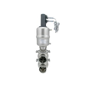 Stainless Steel Hygienic Double Seat Divert Valve with Limited Switch