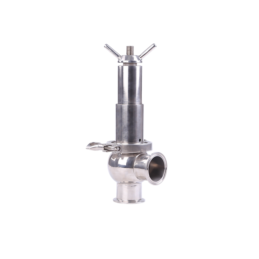 Sanitary Stainless Steel Adjustable Tri Clover Compatible Pressure Release Safety Valve