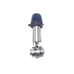 Stainless Steel Sanitary Pneumatic Air Operated clamp Butterfly Valve with Switch